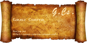 Gausz Cserne névjegykártya